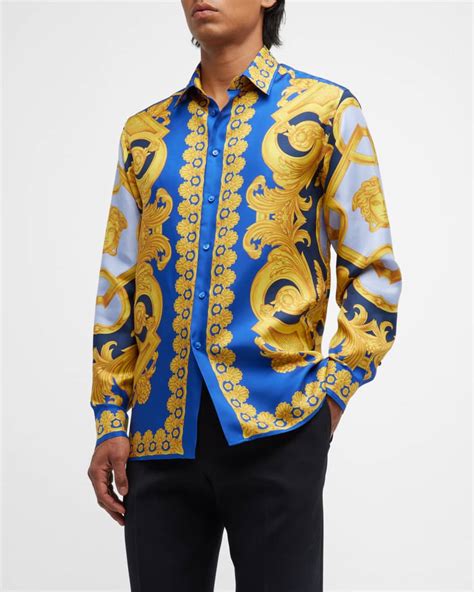 mens versace shirts|versace fitted shirts for men.